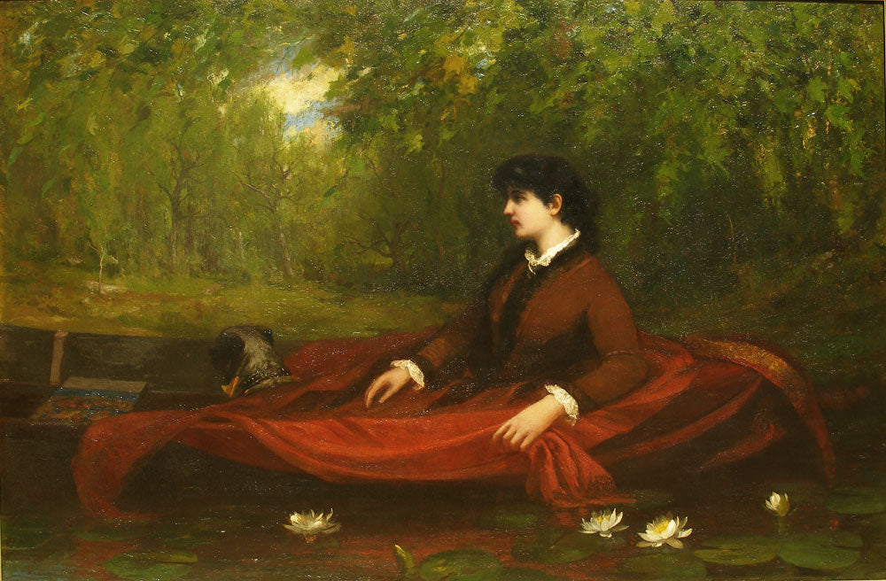 In a Lilly Pond, vintage artwork by Albion Harris Bicknell, 12x8" (A4) Poster