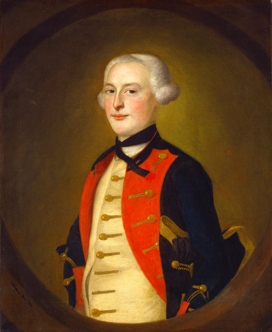 A Military Officer, vintage artwork by Joseph Blackburn, 12x8" (A4) Poster