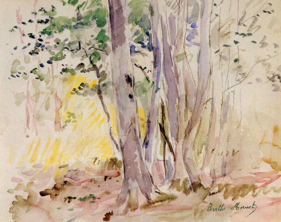 The Bois de Boulogne, vintage artwork by Berthe Morisot, 12x8" (A4) Poster