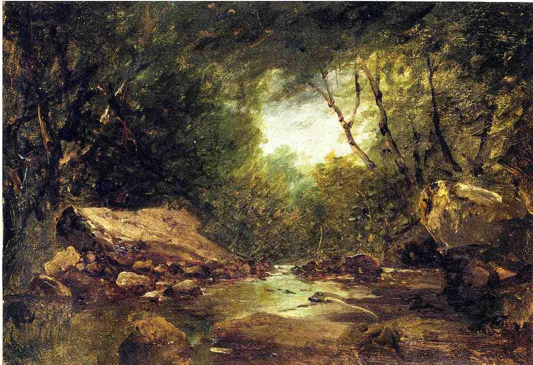 Brook in the Catskills, vintage artwork by John Frederick Kensett, A3 (16x12") Poster Print