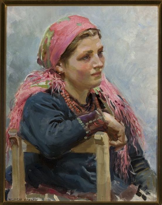Aniela Franczakówna, vintage artwork by Wojciech Kossak, 12x8" (A4) Poster