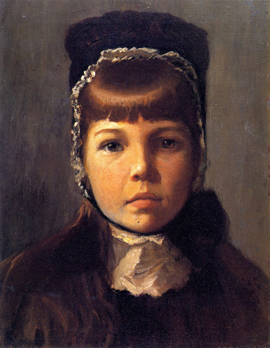 Margaret with a Bonnet, vintage artwork by Lilla Cabot Perry, 12x8" (A4) Poster