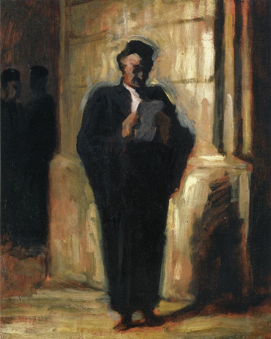 Attorney Reading, vintage artwork by Honore Daumier, A3 (16x12") Poster Print