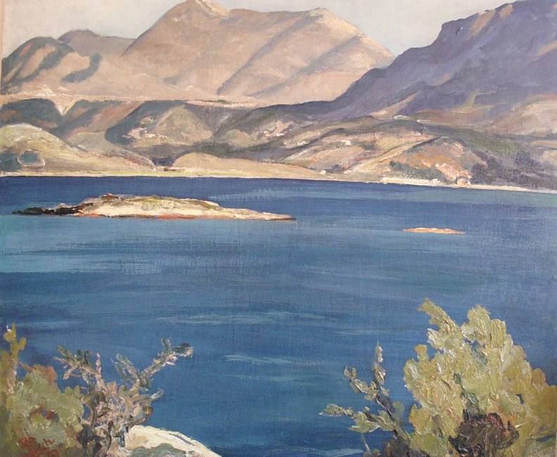 Dalmatian coast, vintage artwork by Igo Pötsch, 12x8" (A4) Poster