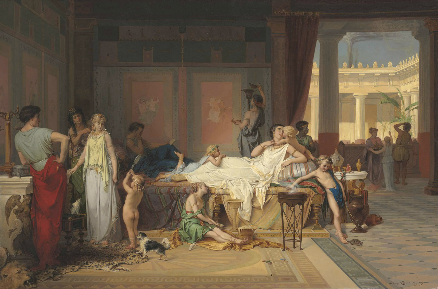 The Last Hour of Pompeii – The House of the Poet, vintage artwork by Pierre Olivier Joseph Coomans, A3 (16x12") Poster Print