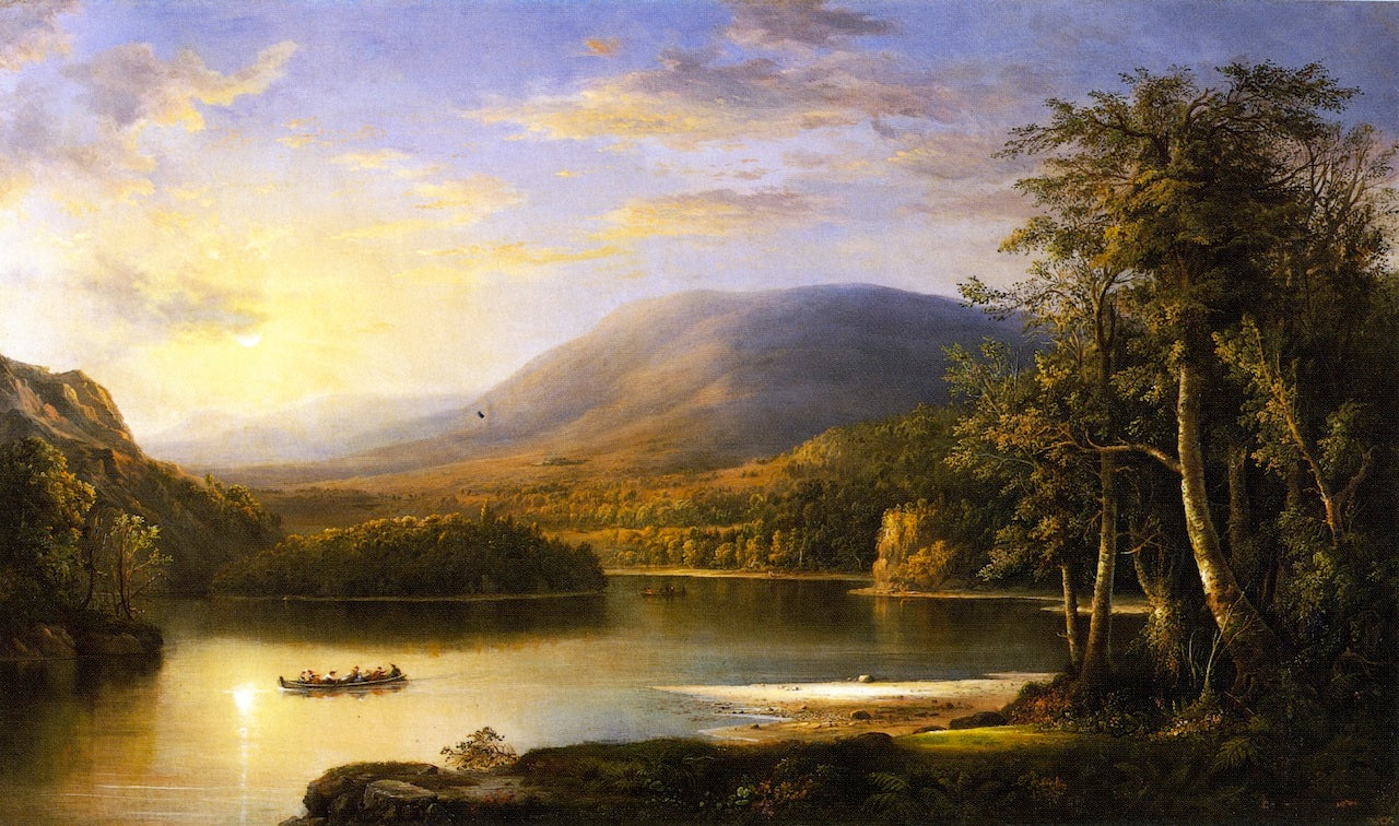 Ellen's Isle, Loch Katrine, vintage artwork by Robert Seldon Duncanson, A3 (16x12") Poster Print