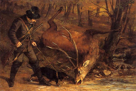The German Huntsman, vintage artwork by Gustave Courbet, A3 (16x12") Poster Print