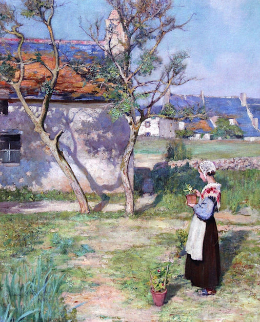 The French Garden, vintage artwork by Allen Butler Talcott, 12x8" (A4) Poster