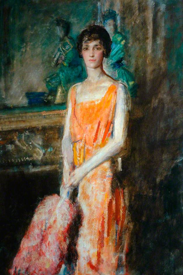 Mademoiselle de Pourtales, vintage artwork by Ambrose McEvoy, 12x8" (A4) Poster