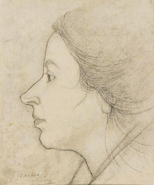 Portrait of Annie Mankes-Zernike by Jan Mankes,16x12(A3) Poster