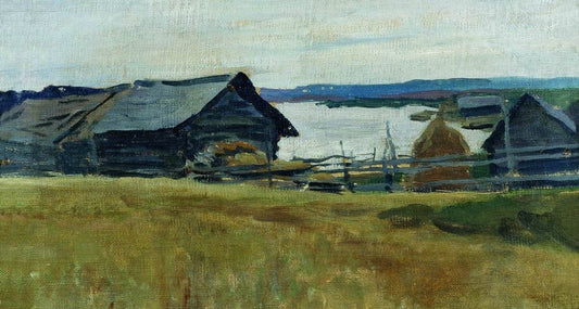 Village Outskirts, vintage artwork by Alexei Stepanov, 12x8" (A4) Poster