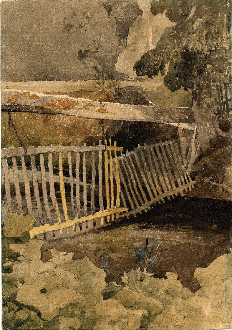 Drop Gate, Duncombe Park, Yorkshire, vintage artwork by John Sell Cotman, 12x8" (A4) Poster