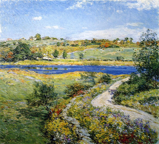 Autumn Roadside, vintage artwork by Willard Leroy Metcalf, 12x8" (A4) Poster