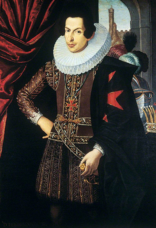 Ferdinand II dei Medici, vintage artwork by Justus Sustermans, 12x8" (A4) Poster
