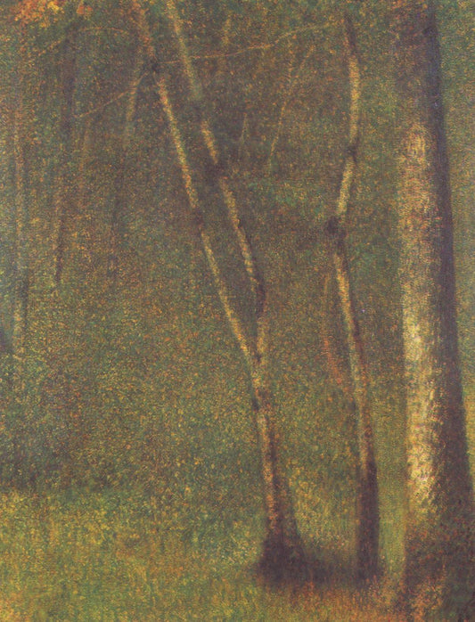 The Forest at Pontaubert, vintage artwork by Georges Seurat, 12x8" (A4) Poster