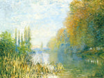 The Banks of The Seine in Autumn, vintage artwork by Claude Monet, 12x8" (A4) Poster