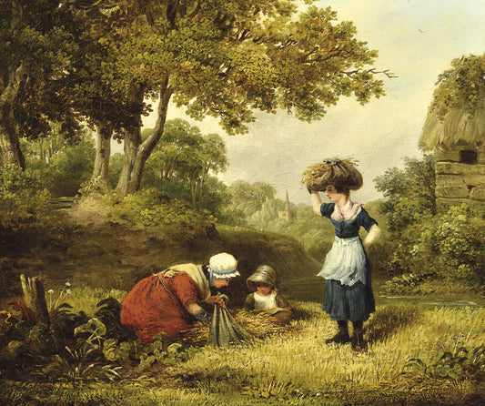 In the Cornfield, vintage artwork by William Collins, A3 (16x12") Poster Print