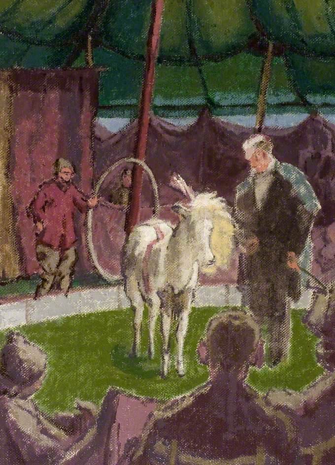 Circus at Bath, Mr Barratt and Patch by Thérèse Lessore,16x12(A3) Poster