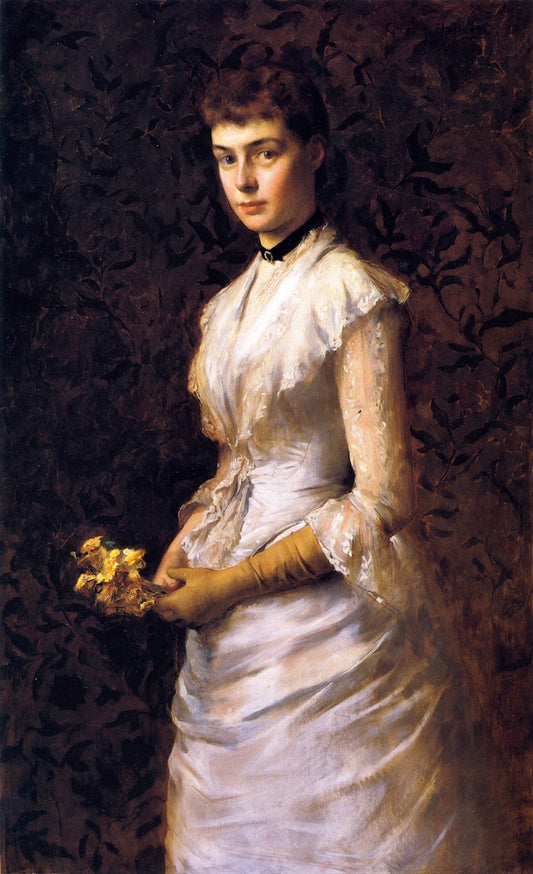 Helen Lathrop Prall, vintage artwork by Gari Melchers, 12x8" (A4) Poster