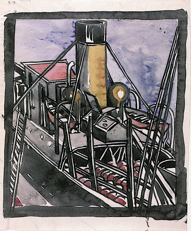 Steamer at Quayside by Charles Rennie MacKintosh,A3(16x12