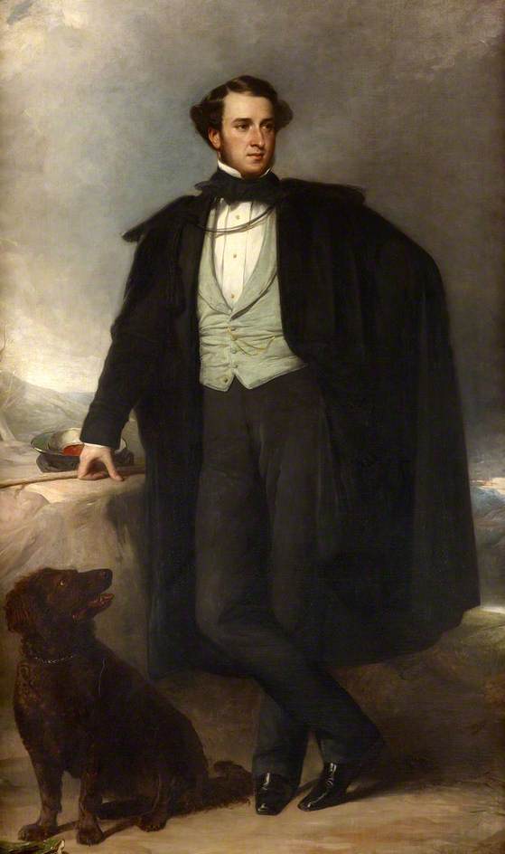 Anthony Ashley-Cooper, 7th Earl of Shaftesbury, vintage artwork by Sir Francis Grant, P.R.A., A3 (16x12") Poster Print
