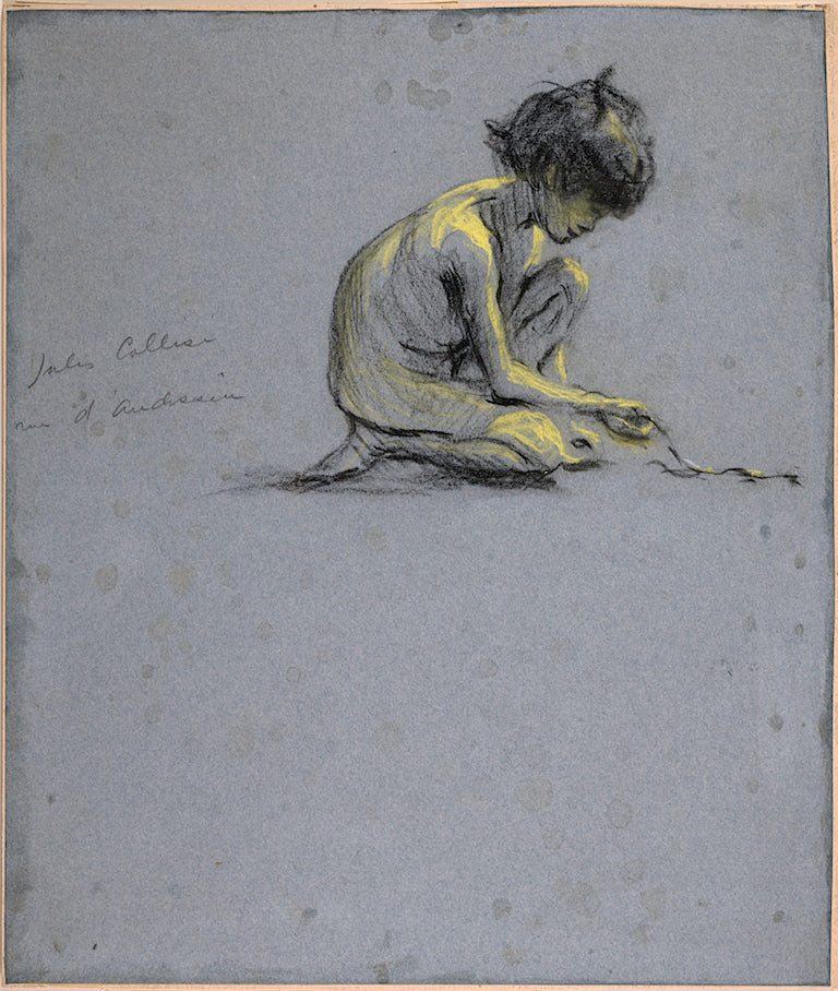 Crouching Boy with Snake by Alice Pike Barney,A3(16x12")Poster