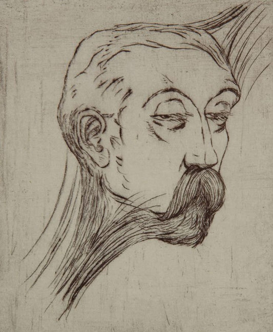 Portret Arnošta Procházky, vintage artwork by Karel Hlaváček, 12x8" (A4) Poster