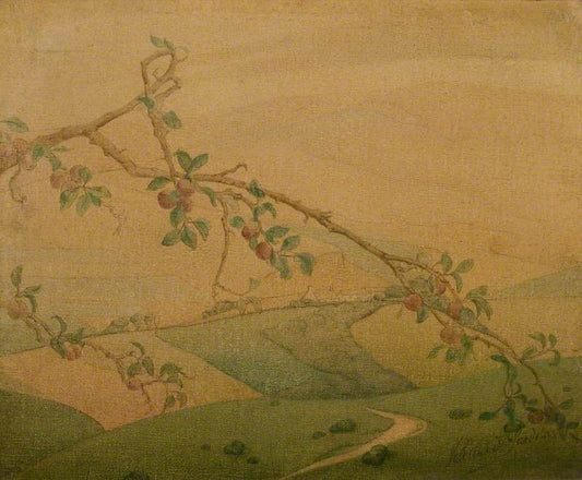 Landscape with Apple Tree, vintage artwork by Valerius de Saedeleer, 12x8" (A4) Poster