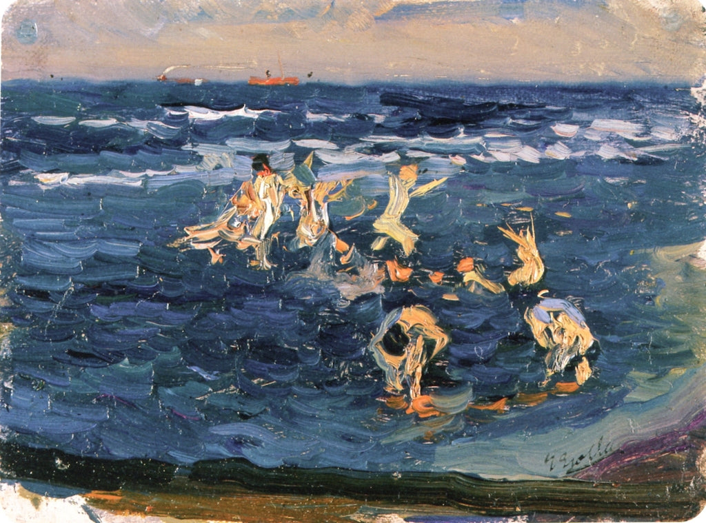ch, Valencia (Boys in the Surf) by Joaquin Sorolla y Bastida,A3(16x12")Poster