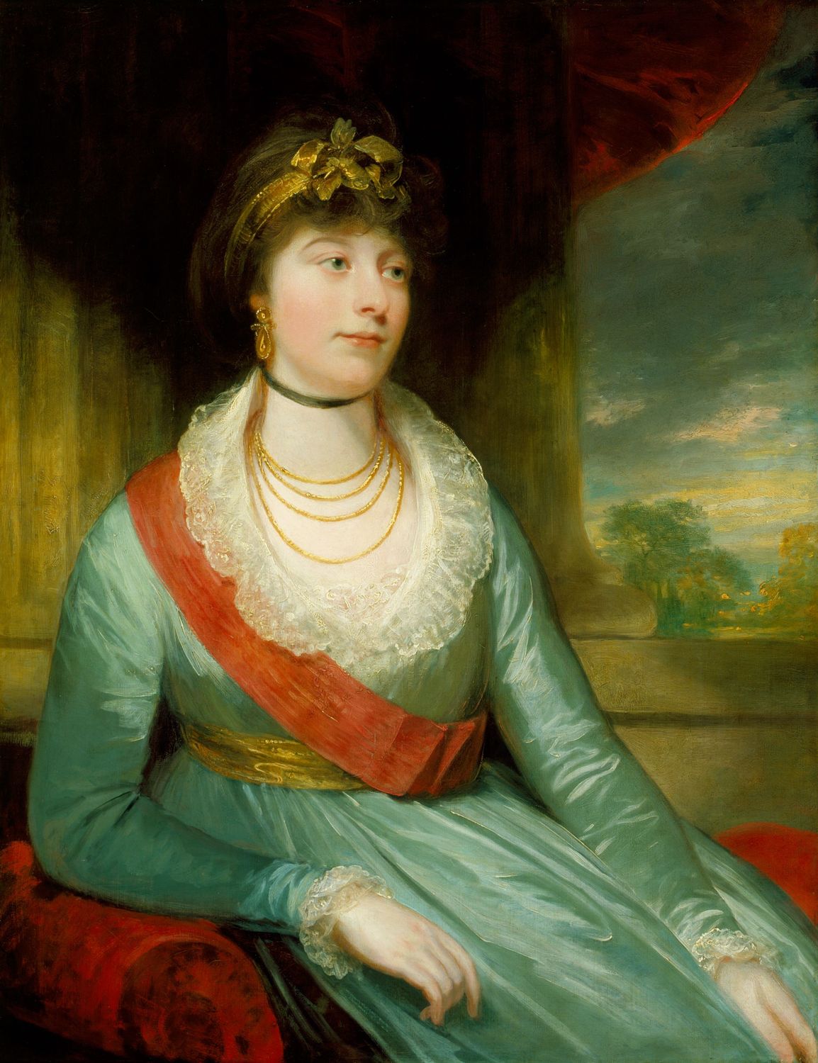 Charlotte, Princess Royal (1766-1828), vintage artwork by Sir William Beechey, 12x8" (A4) Poster