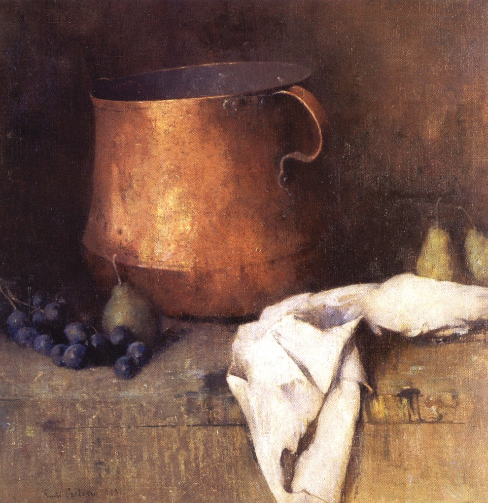 The Copper Pot, vintage artwork by Emil (Soren Emil) Carlsen, 12x8" (A4) Poster