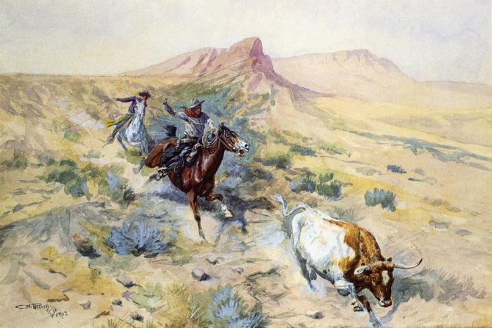 The Herd Quitter by Charles Marion Russell,A3(16x12