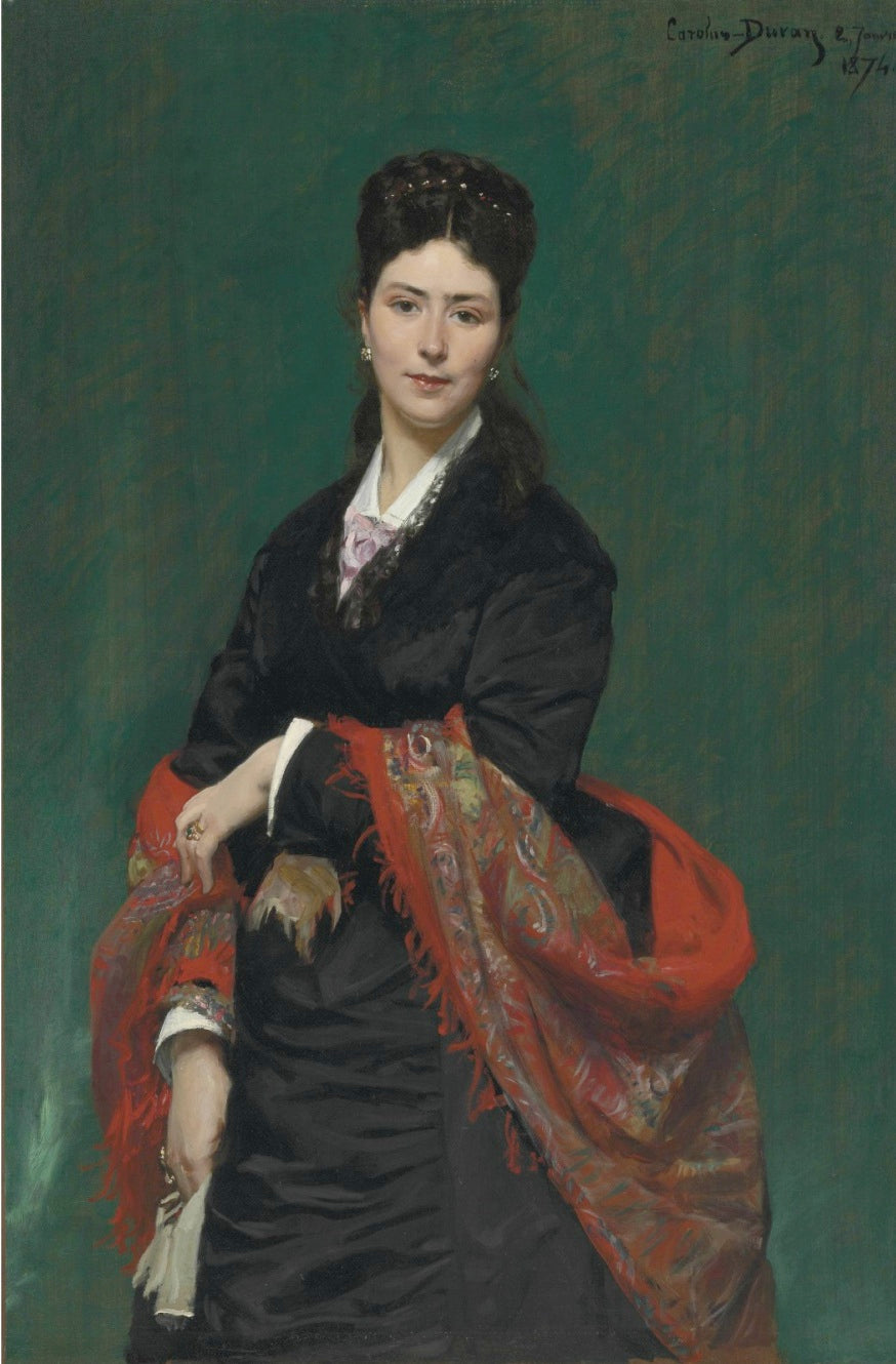 Portrait of Madame Marie Clerc, vintage artwork by Charles Auguste Émile Durand, 12x8" (A4) Poster