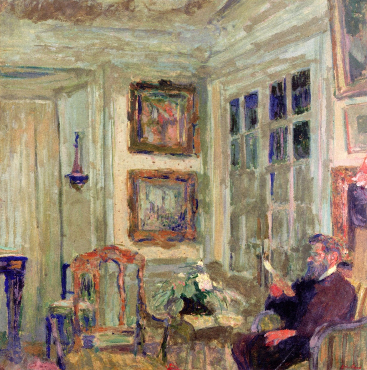 Arthur Fontaine Reading (I) by edouard Vuillard,A3(16x12")Poster