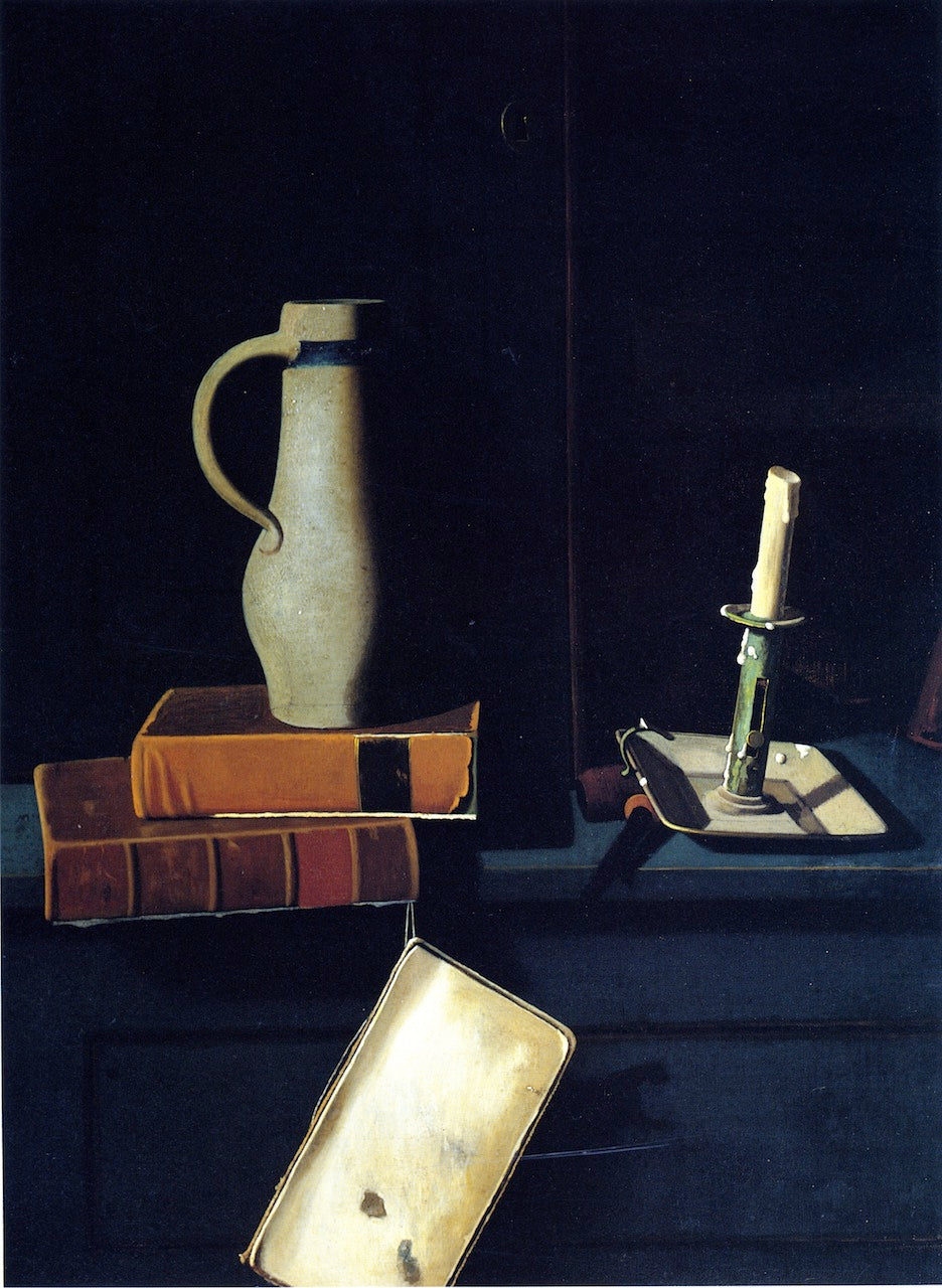  Books and Candle on a Cupboard Shelf by John Frederick Peto,A3(16x12")Poster