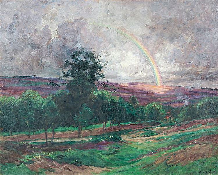Rainbow near Limousin by Charles Theodore Bichet,A3(16x12")Poster
