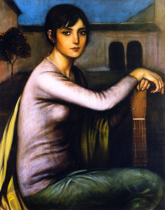 Tristeza Andaluza, vintage artwork by Julio Romero de Torres, 12x8" (A4) Poster