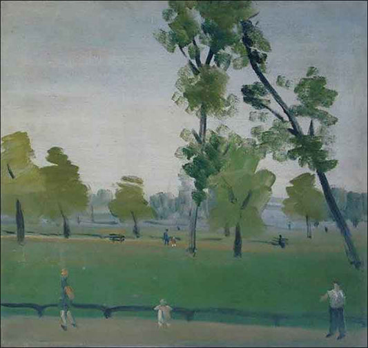 Scene in the Park, vintage artwork by Vladimir Grinberg, 12x8" (A4) Poster