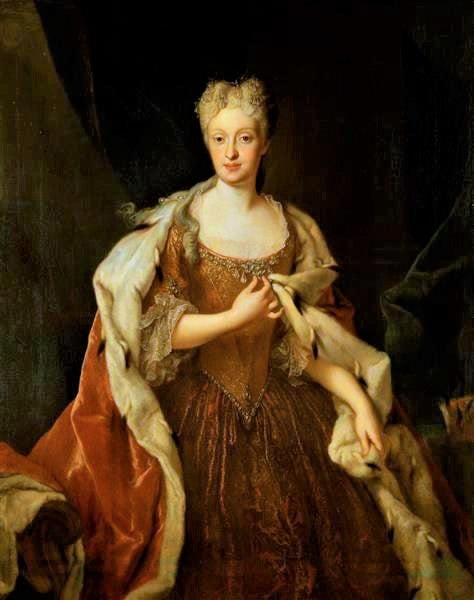 Portrait of Maria Josepha of Austria, Electress of Saxony and Queen of Poland, vintage artwork by Louis de Silvestre, 12x8" (A4) Poster