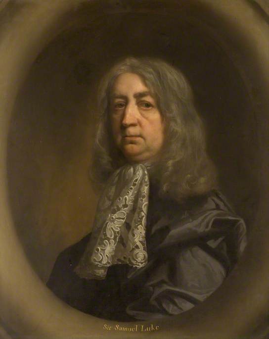 Sir Samuel Luke, Scoutmaster General in the Parliamentary Army, vintage artwork by Gerard Soest, 12x8" (A4) Poster