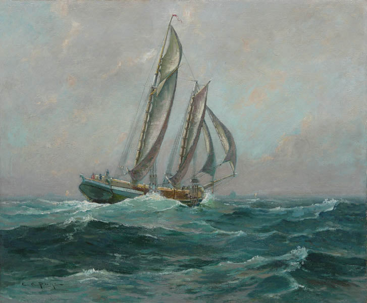 In Full Sail, vintage artwork by Edward A. Page, 12x8" (A4) Poster