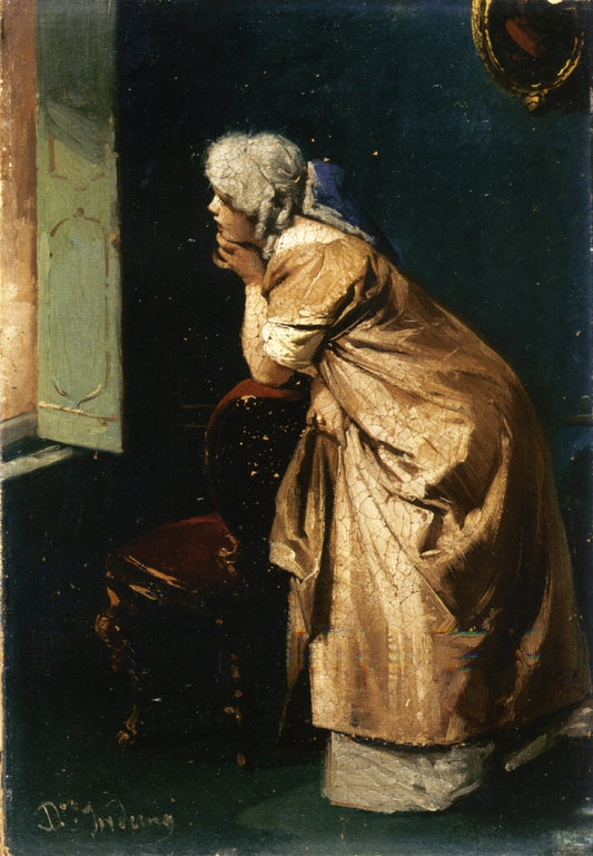 Anticipation, vintage artwork by Domenico Induno, A3 (16x12") Poster Print