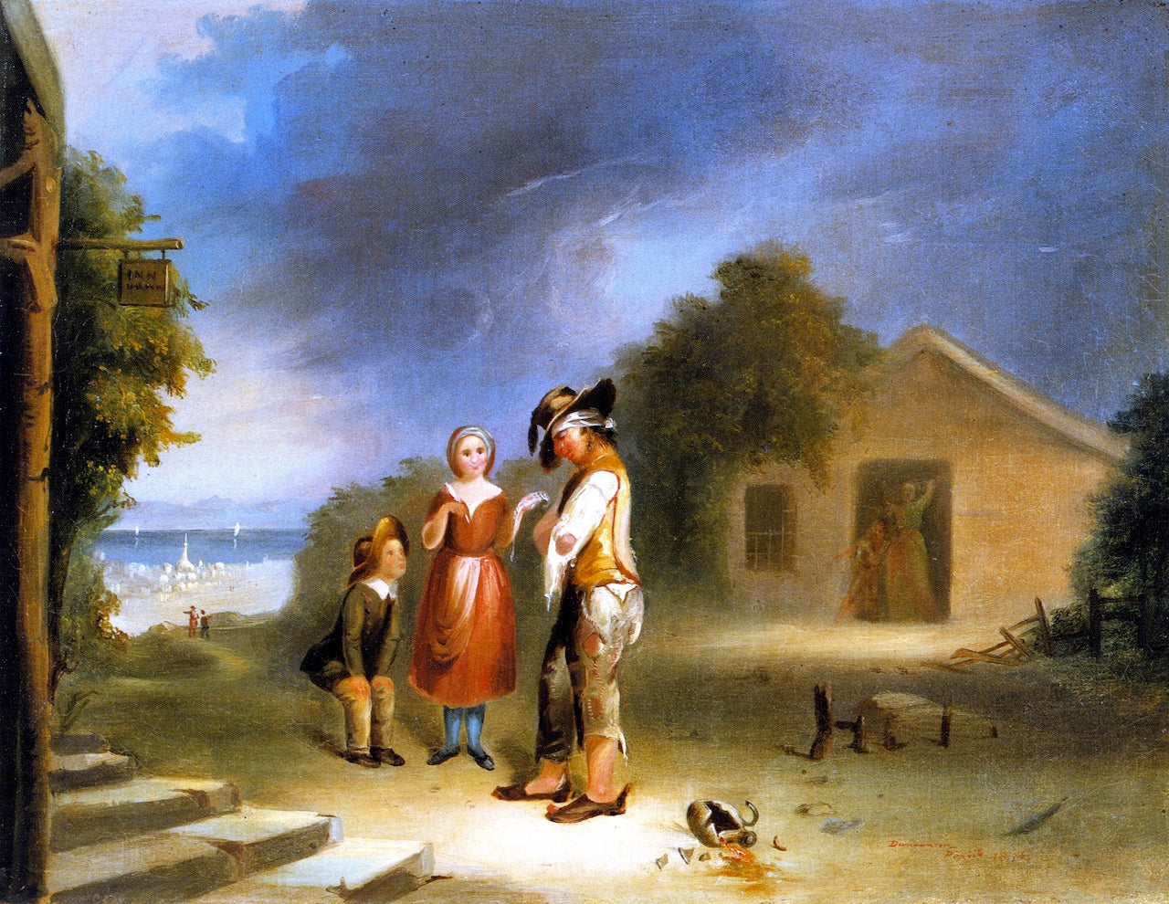 The Drunkard's Plight, vintage artwork by Robert Seldon Duncanson, A3 (16x12") Poster Print