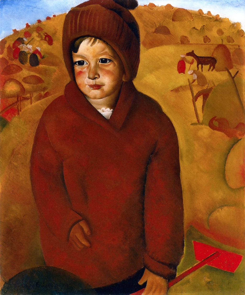 Boy at Harvest Time by Boris Grigoriev,16x12(A3) Poster