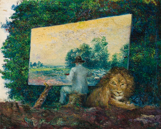 The Painter, vintage artwork by Joaquin Clausell, 12x8" (A4) Poster