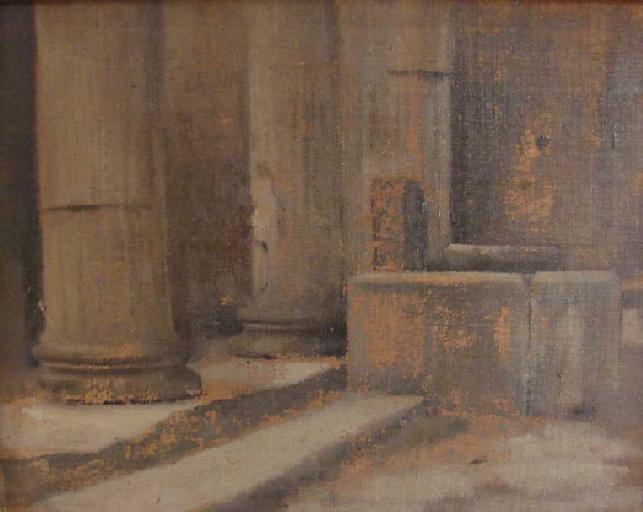 A Church Entrance, vintage artwork by Jean-Jacques Henner, 12x8" (A4) Poster