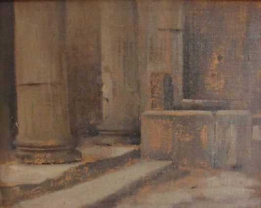 A Church Entrance, vintage artwork by Jean-Jacques Henner, 12x8" (A4) Poster