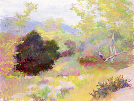 View at Folly Cove, Rockport, Massachusetts, The Artist's Garden, vintage artwork by Ellen Day Hale, 12x8" (A4) Poster