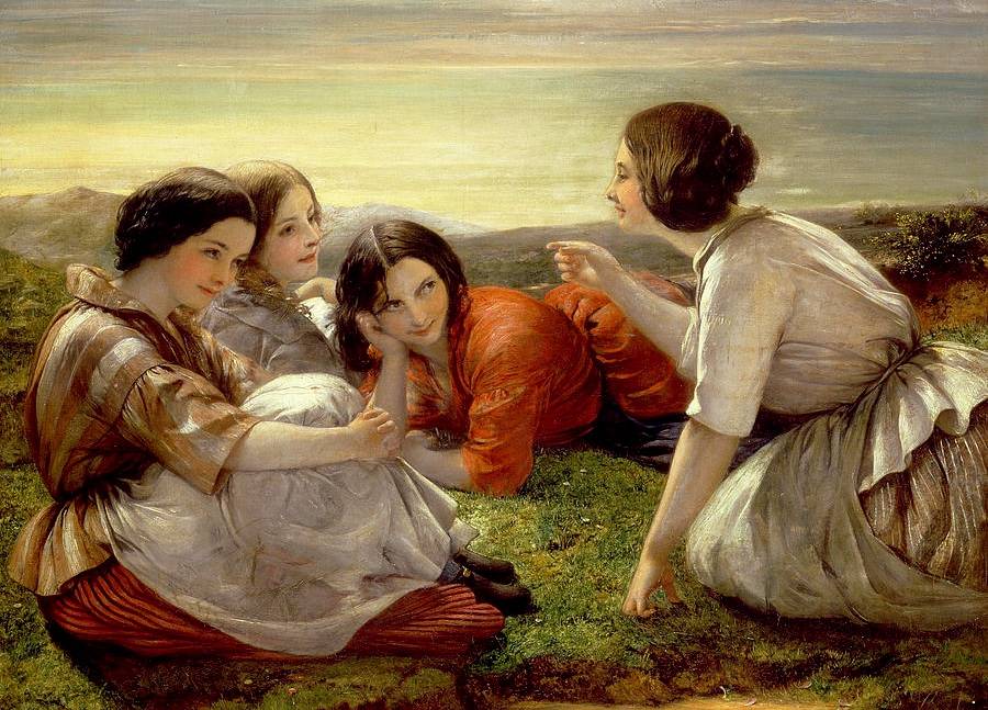 Plotting Mischief, vintage artwork by Frank Stone, A3 (16x12") Poster Print