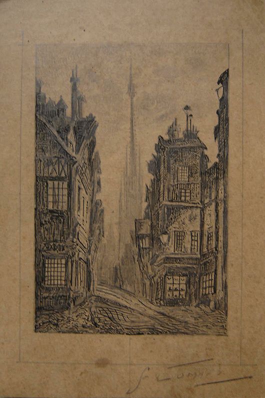 Vue presumee de Rouen by Fernand Combes,A3(16x12")Poster
